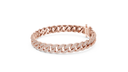 Iced Cuban link diamond bracelet in rose gold by Mozow X