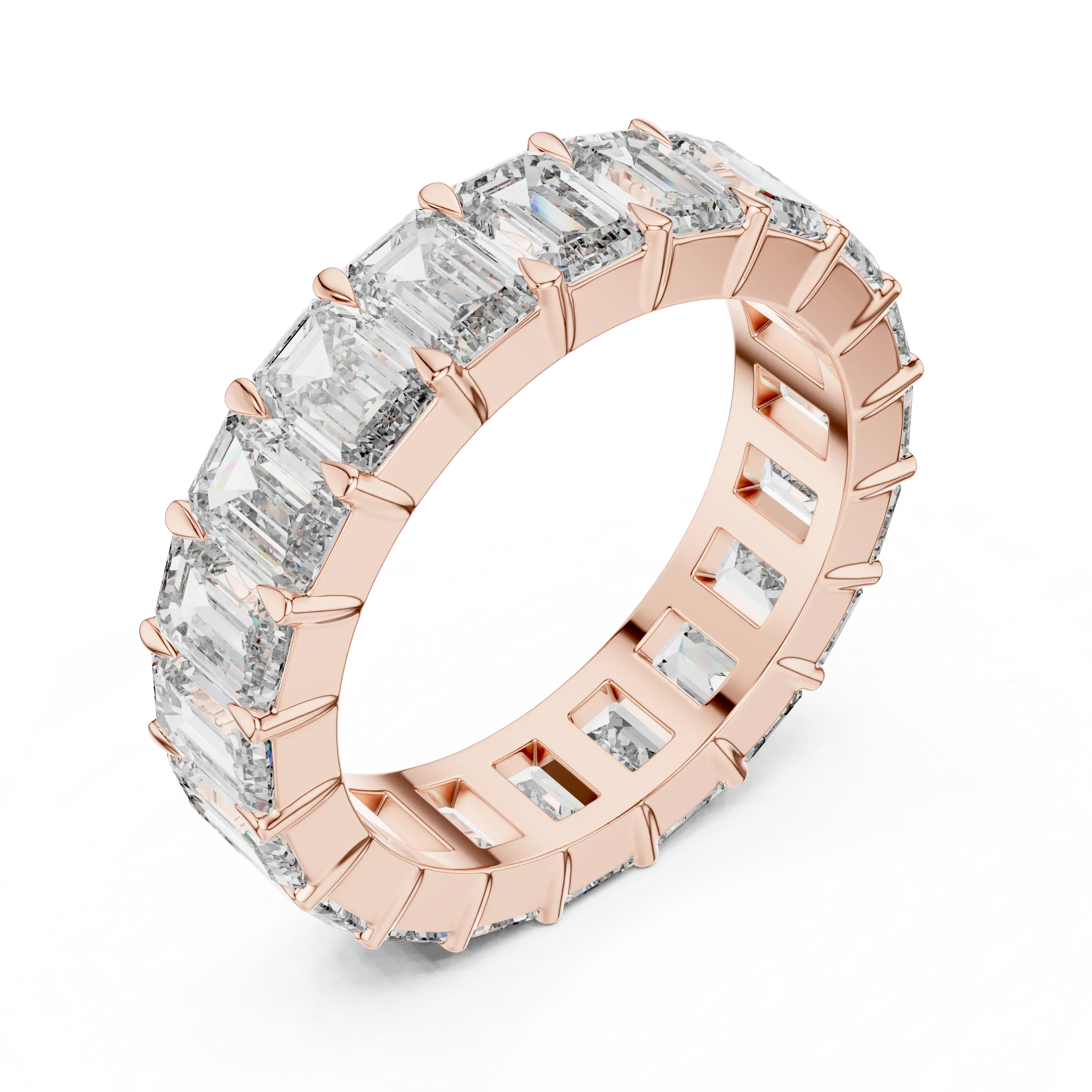 Emerald Cut Eternity Band