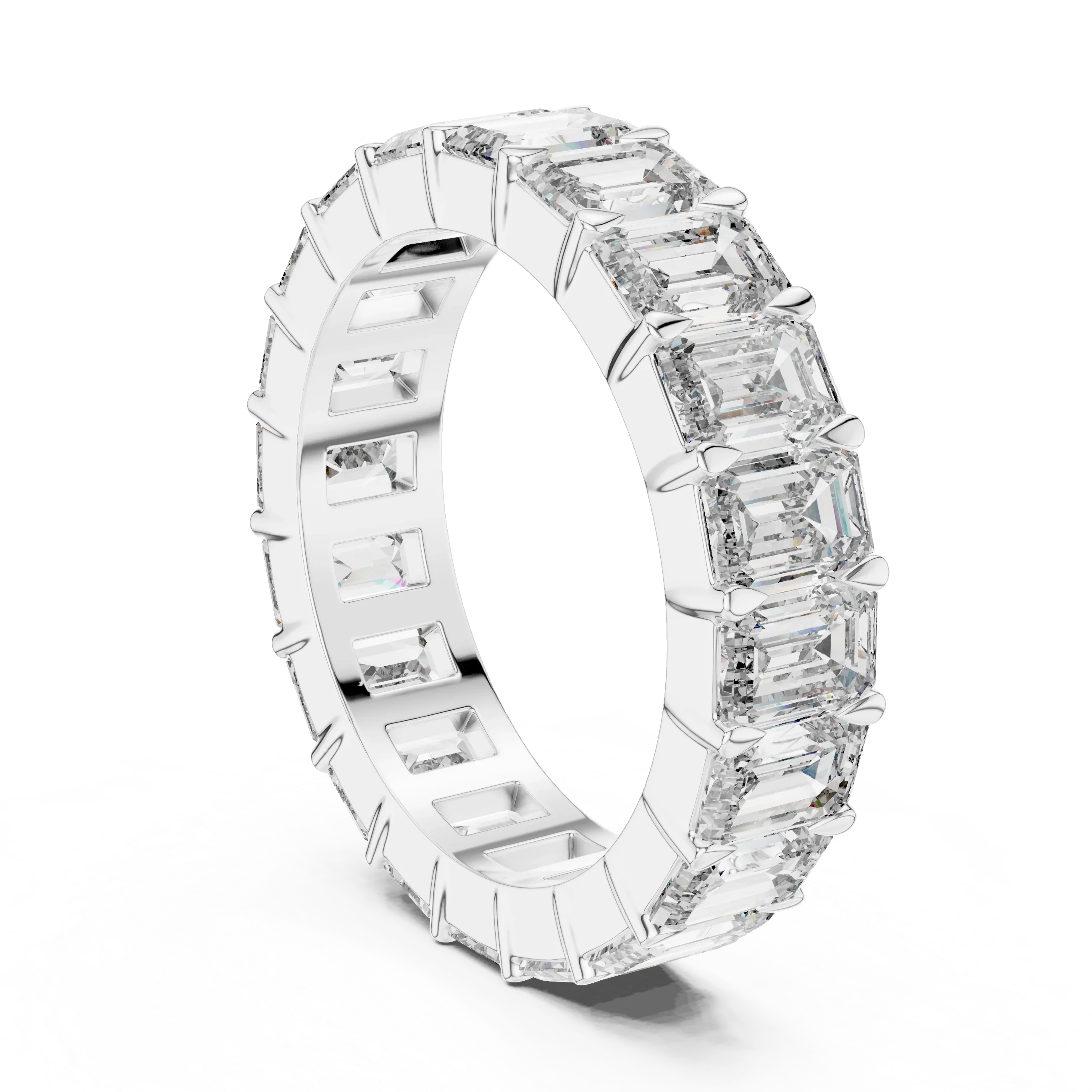 Emerald Cut Eternity Band