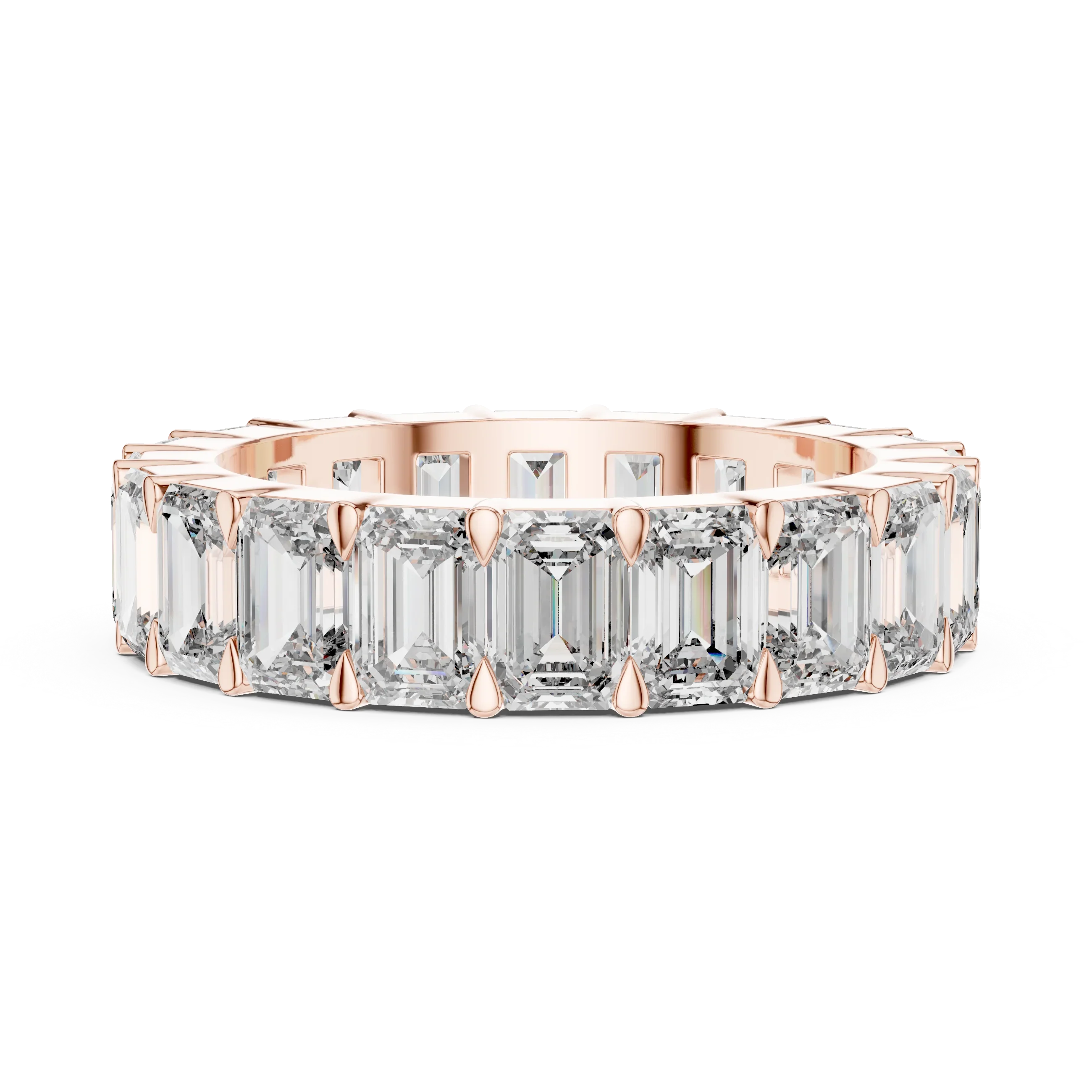 Emerald Cut Eternity Band