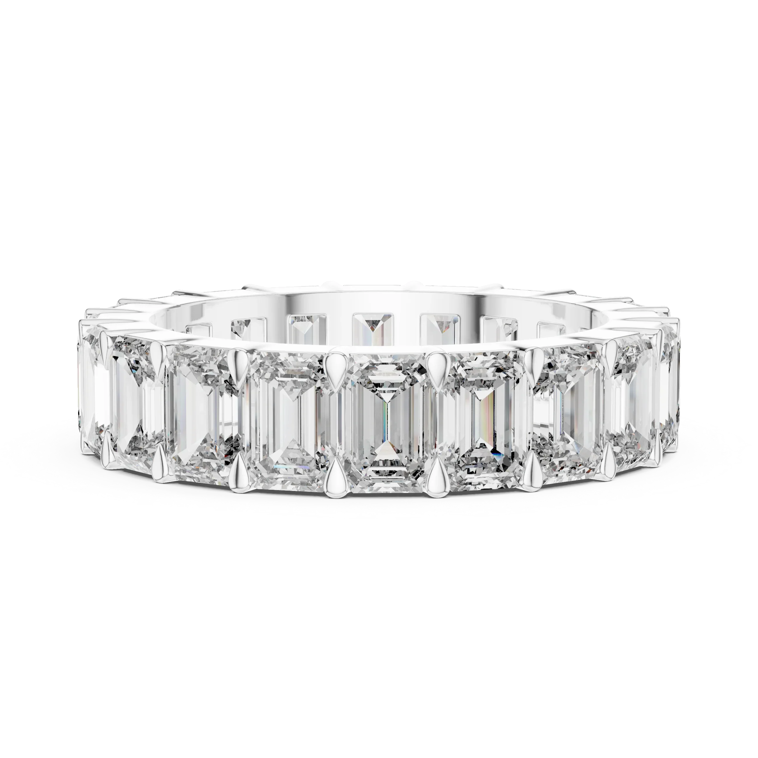 Emerald Cut Eternity Band