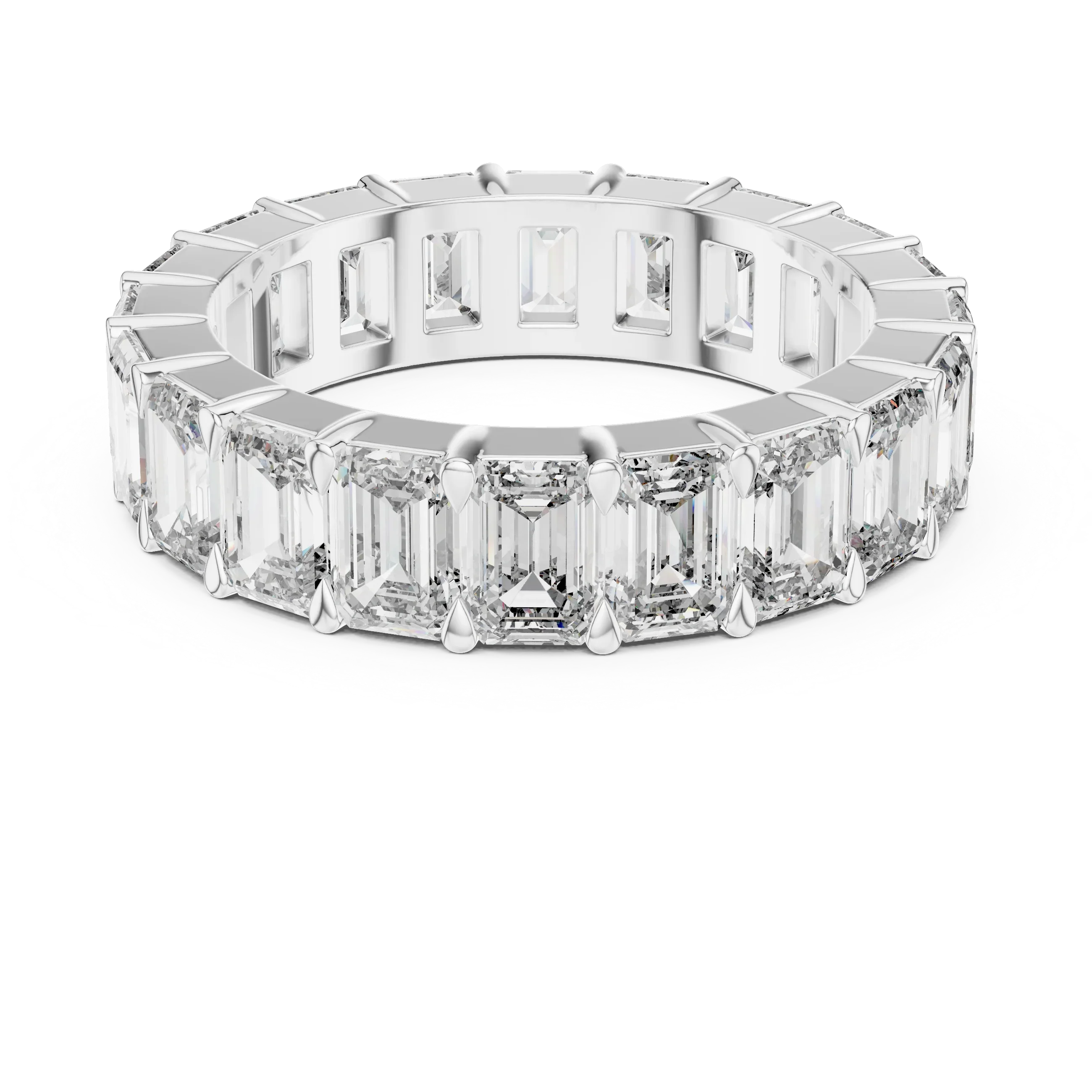 Emerald Cut Eternity Band