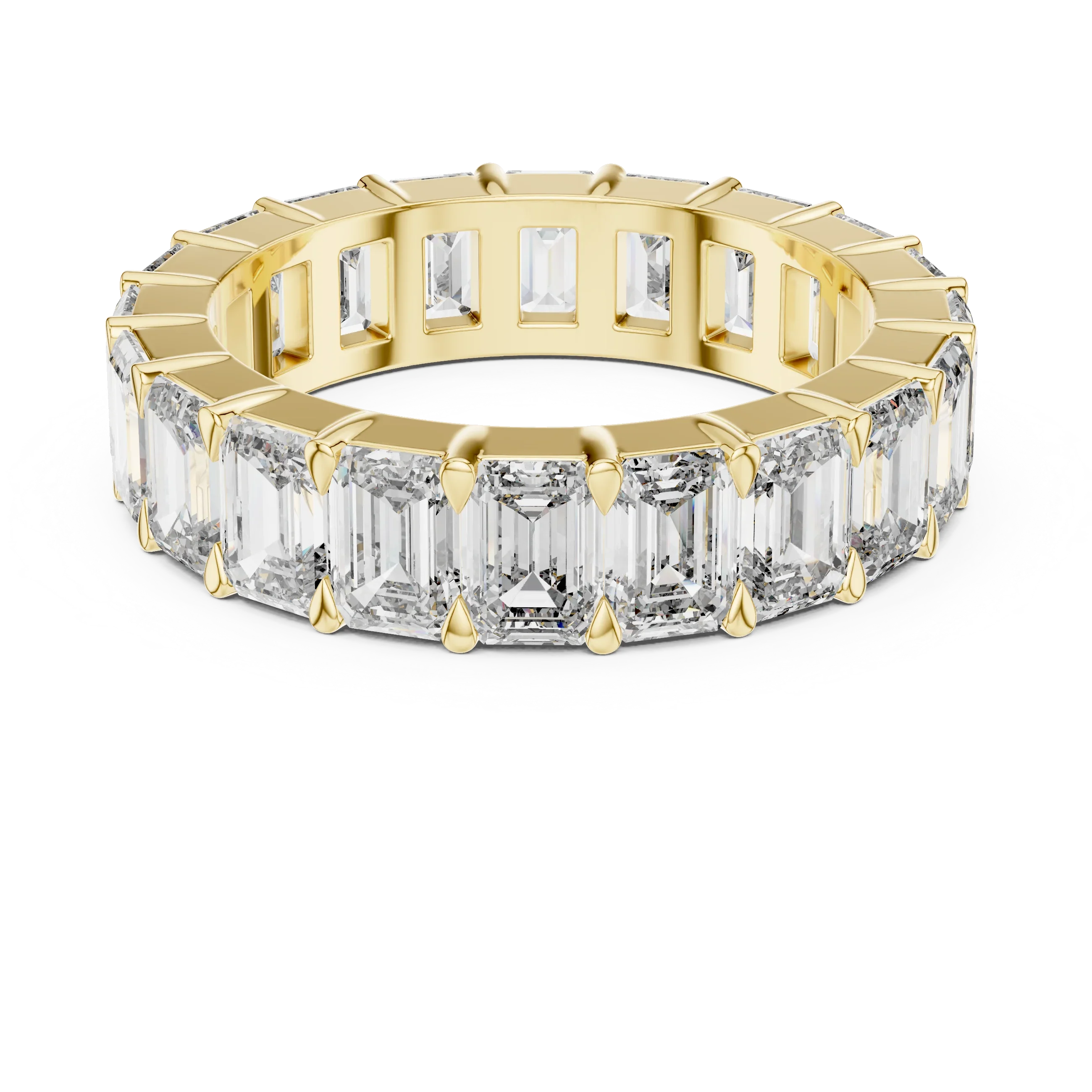 Emerald Cut Eternity Band