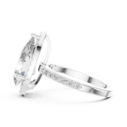 Pear Cut Halo Ring
