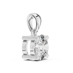 white gold pendant side angle prong detailing