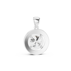 White gold pendant back design smooth mirror polish