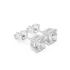 white gold cushion earrings close up brilliance