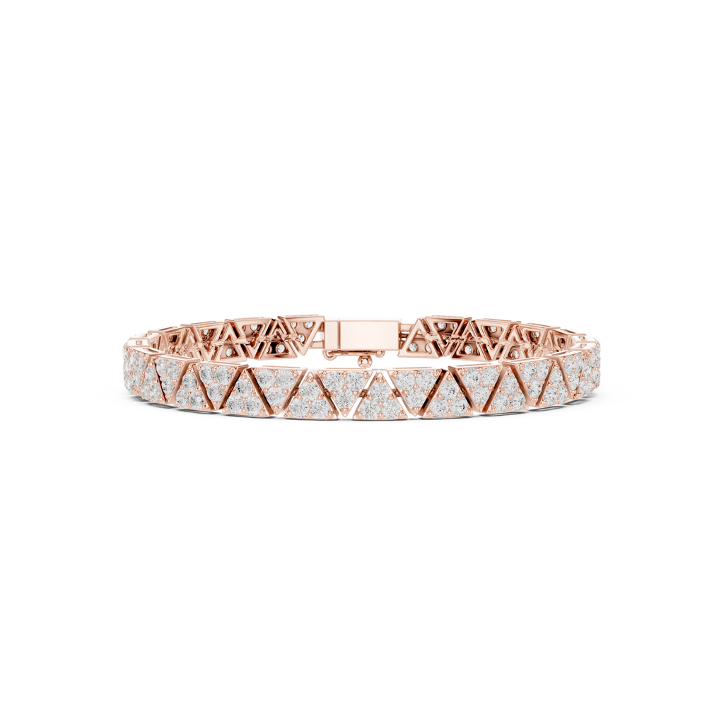 designer triangle bracelet side profile view