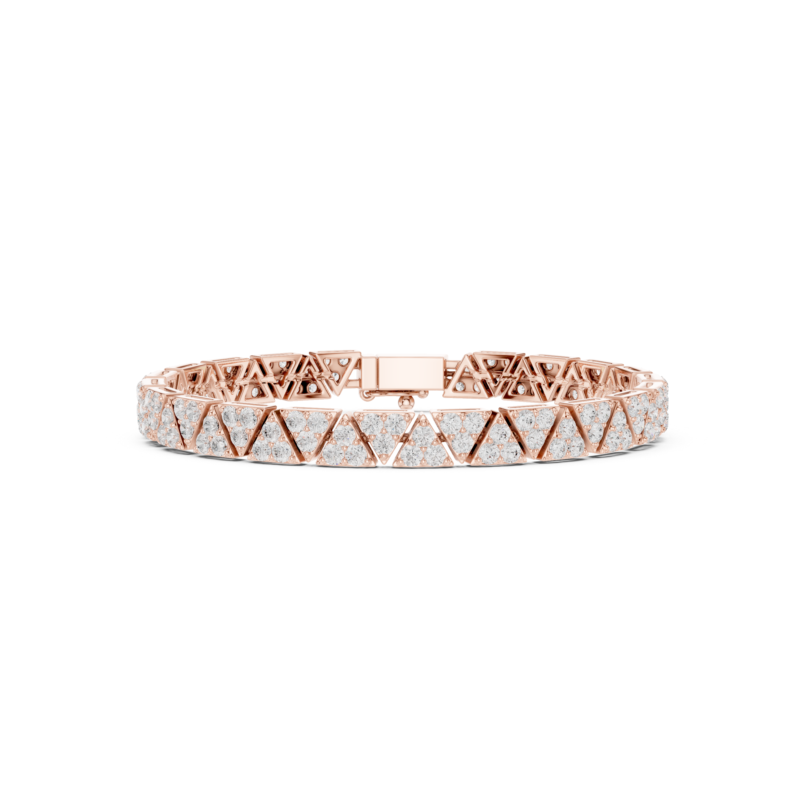 designer triangle bracelet side profile view