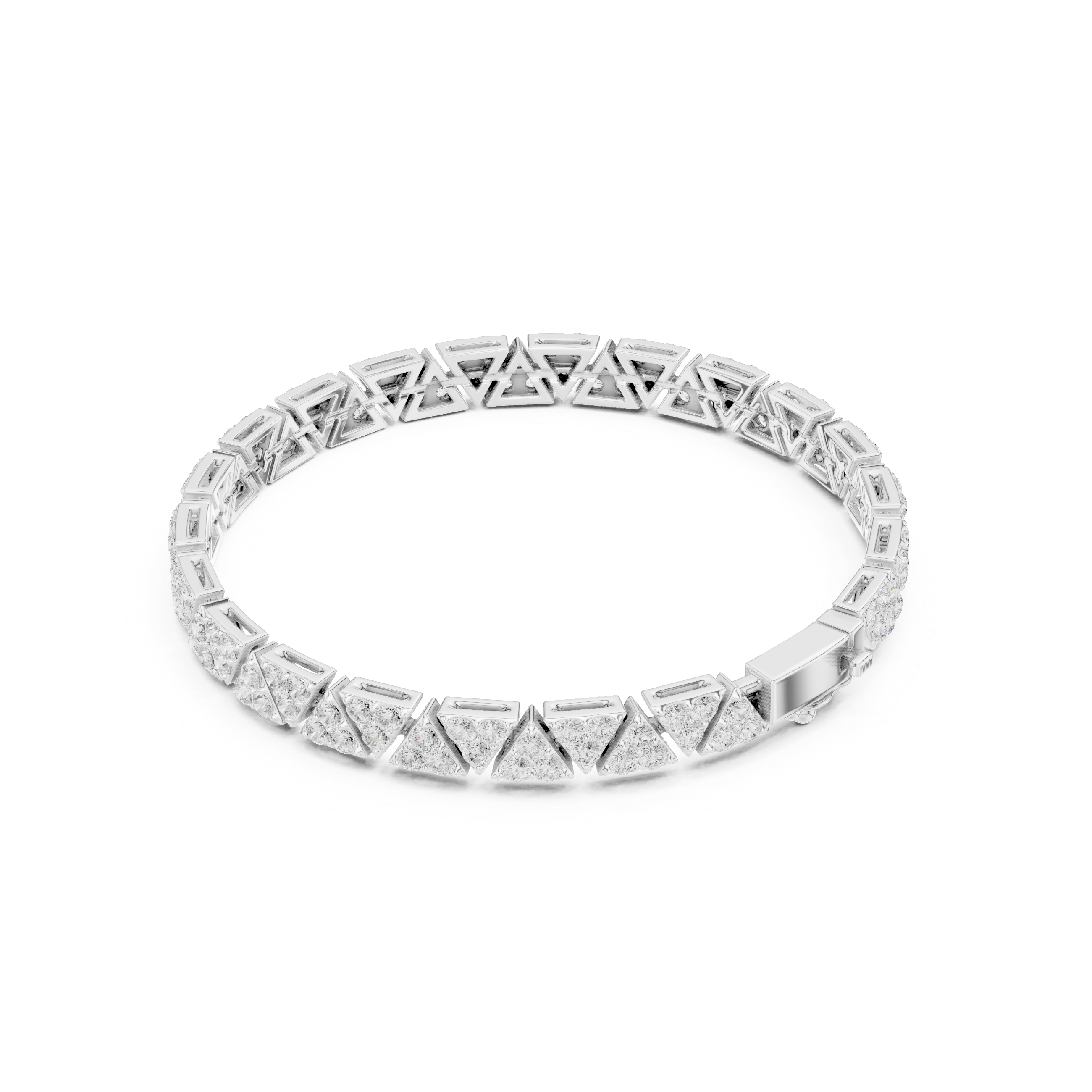 Diamond eternity ring on a white background