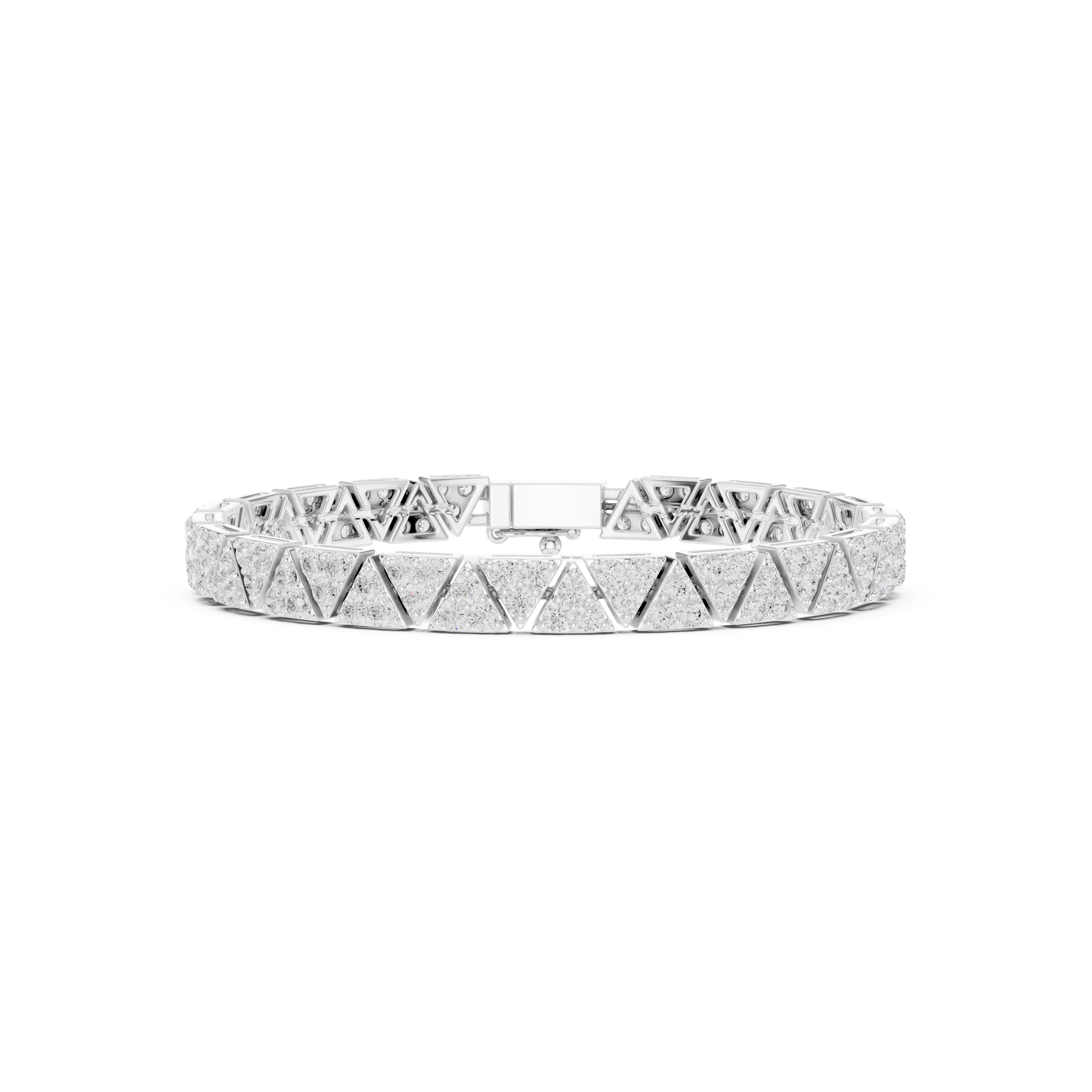 moissanite bracelet diagonal shine view