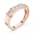 Rose Gold 0.55ct Men’s Wedding Ring Angled View
