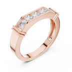 Rose Gold 0.55ct Men’s Wedding Ring Angled View
