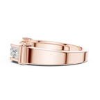 Rose Gold Bold Men’s Structured Band Close Up
