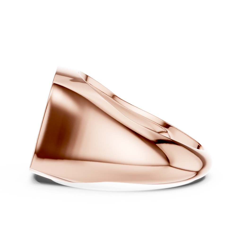 rose gold mens ring side profile bold thick band structure