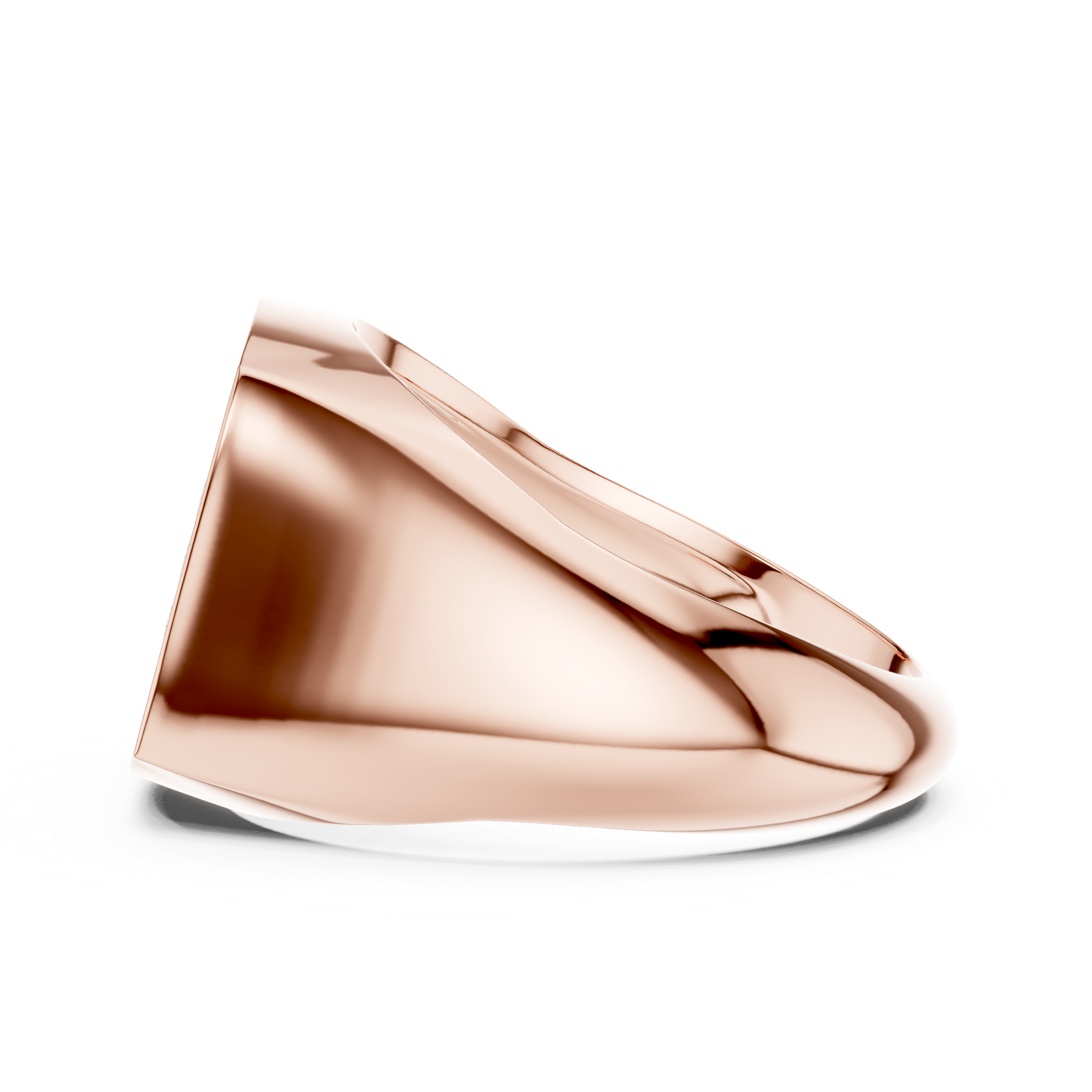 rose gold mens ring side profile bold thick band structure