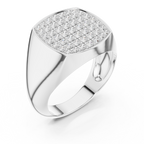 white gold pave diamond ring top view clean sparkle layout