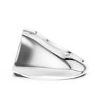 white gold mens ring side profile sleek bold structure