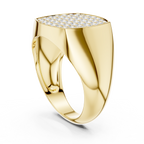 yellow gold mens ring angled shot rich luxury appearance