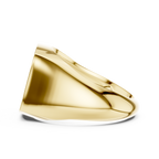 yellow gold mens ring side view heavy band structure