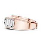 Mozow X BLAZE rose gold men’s ring side profile polished structured band