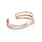 luxury crossover gold moissanite bracelet top angle