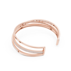 modern rose bracelet open cuff style