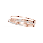 rose gold bracelet layered diamond bands