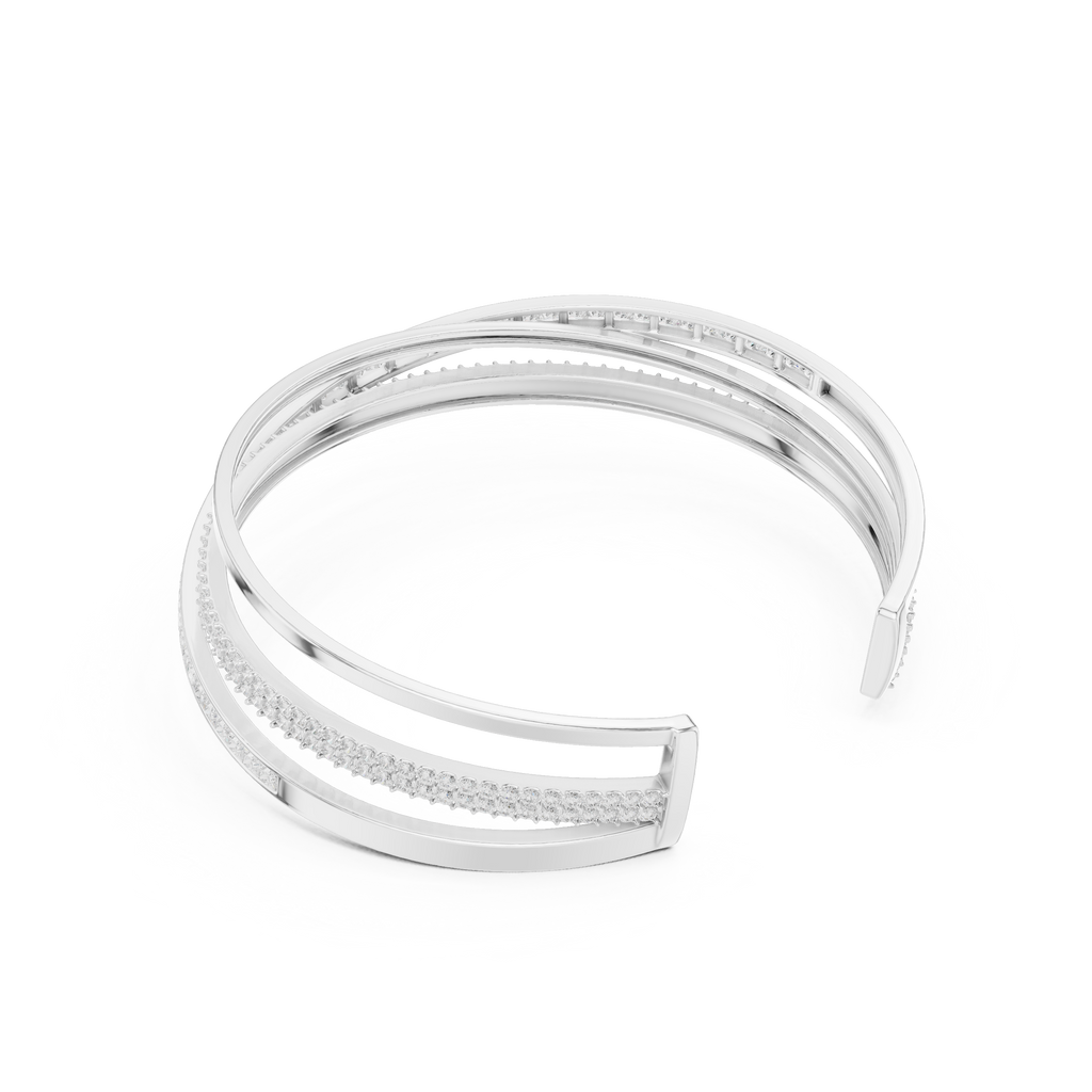 elegant white cuff bracelet luxury look