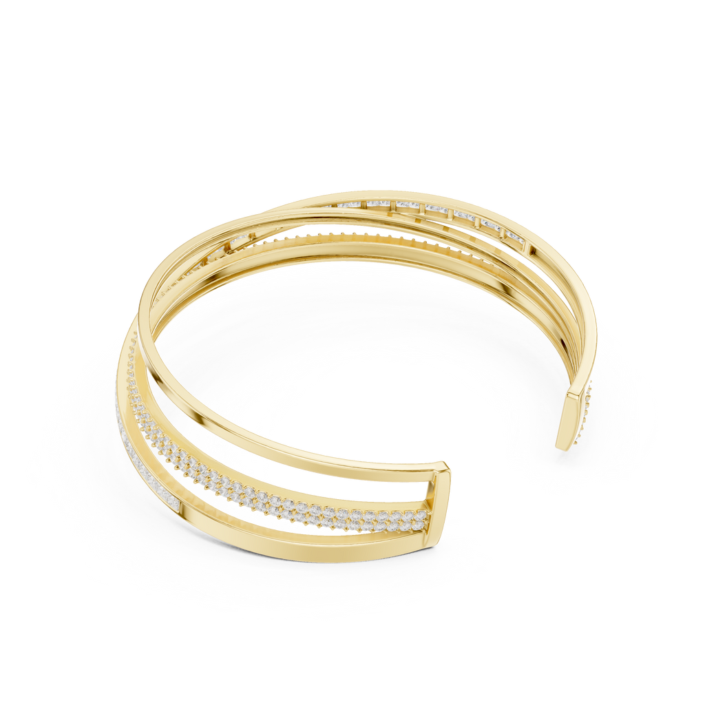 gold bracelet inner structure detailed view