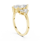 Marquise Solitaire Cluster Ring