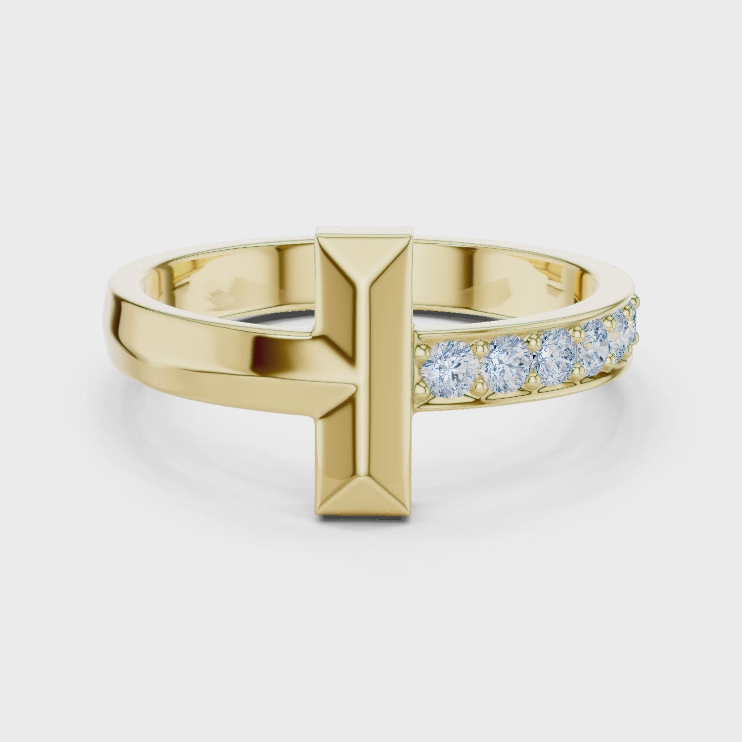 Yellow Gold 0.21 Ct Men’s Luxury Ring Slow Motion Turntable Video