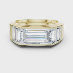 360 degree rotating view of Mozow X BLAZE 3.42 ct baguette men’s ring in yellow gold