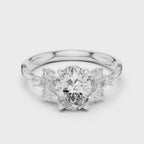 Oval Cluster Diamond Ring