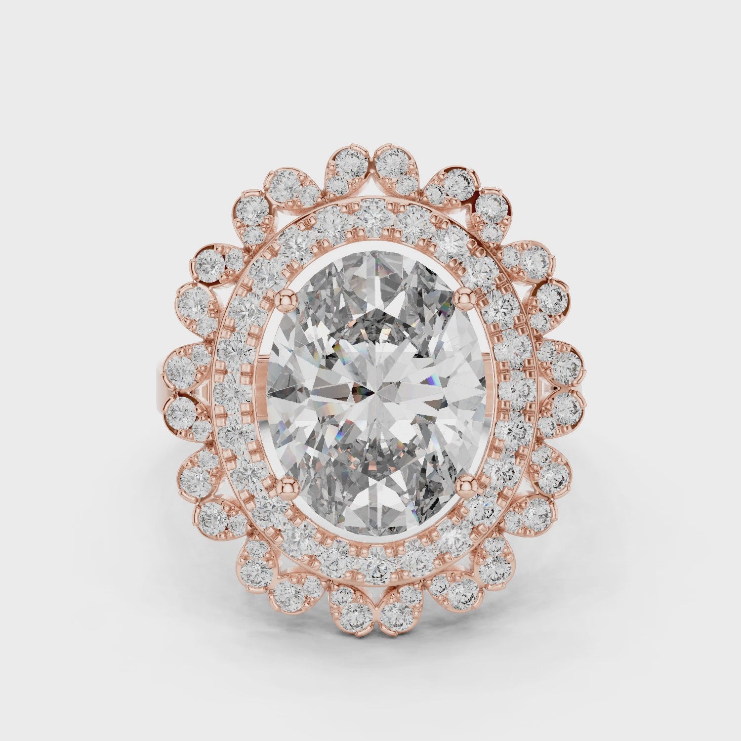 Royal Oval Halo Ring