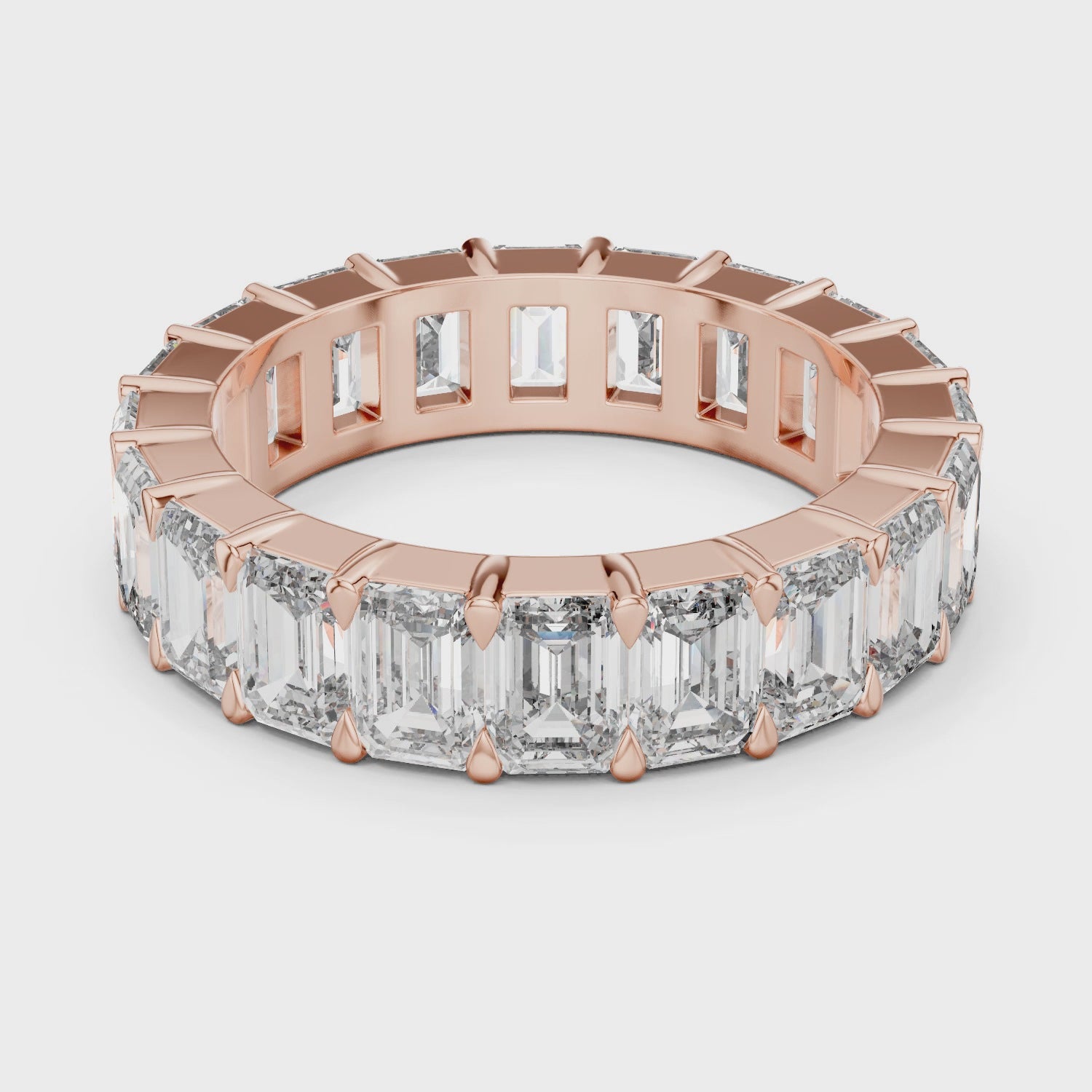 Emerald Cut Eternity Band