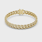 Premium yellow gold iced Cuban bracelet full 360 degree video