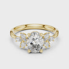 Oval Cluster Diamond Ring