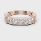 Rose Gold 360 Rotation Bold Men’s Wedding Band
