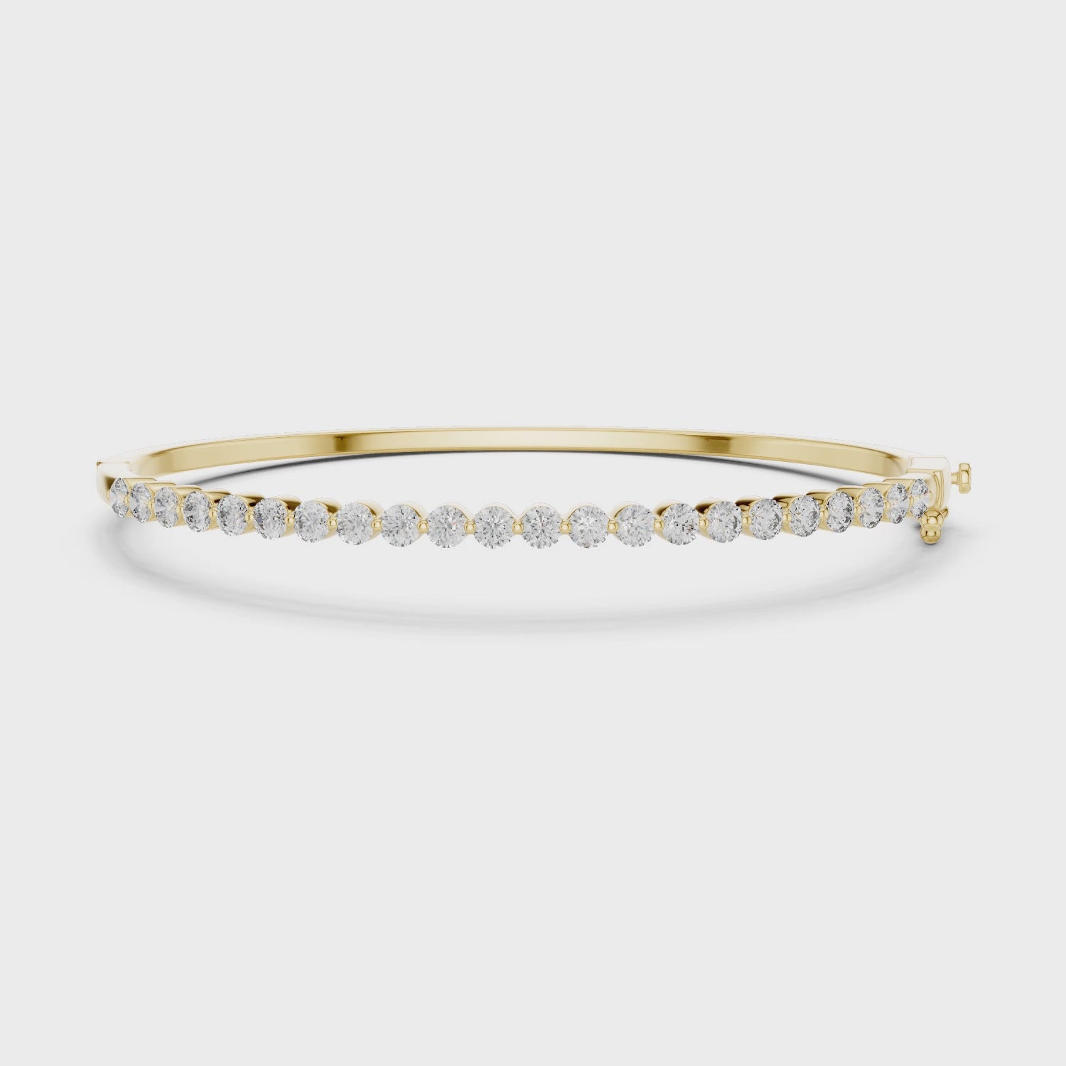 360 spin yellow gold round diamond bracelet luxury showcase