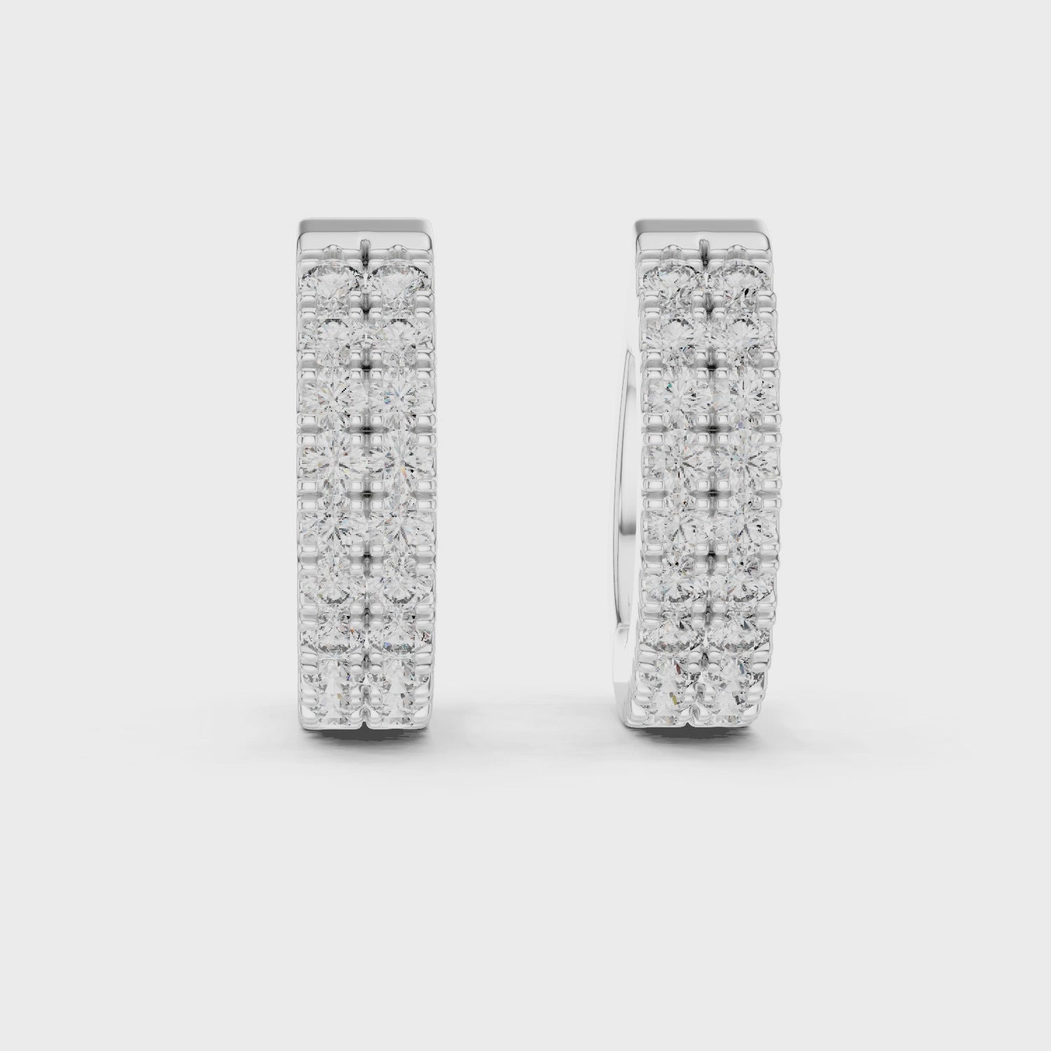 Diamond Huggie Hoop Earrings