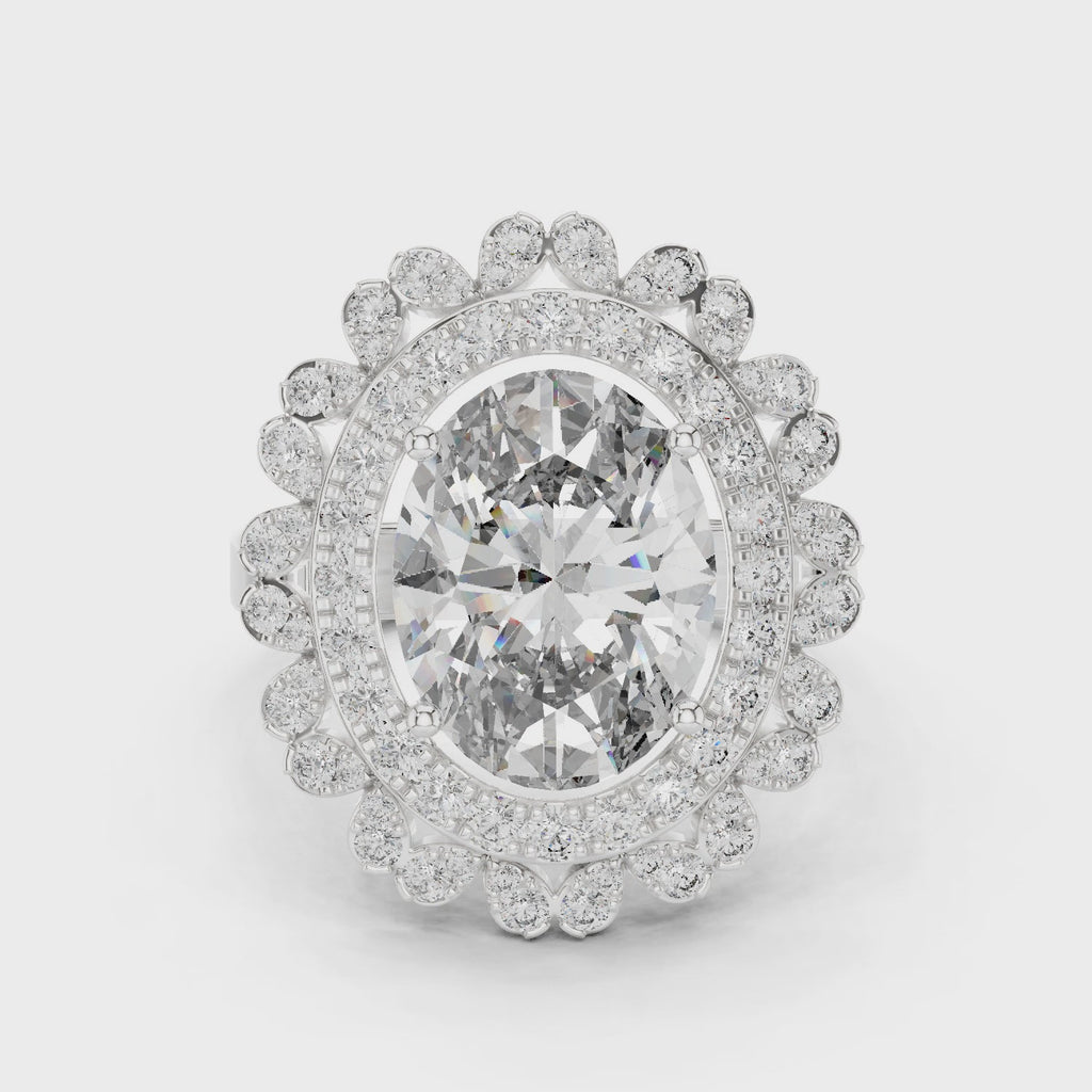 Royal Oval Halo Ring
