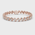 Rose gold 6.45 ct moissanite tennis bracelet full rotation video