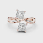 360 view princess cut ring brilliance