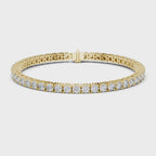 Yellow Gold Slow Motion Sparkle Video of High Brilliance Moissanite Bracelet