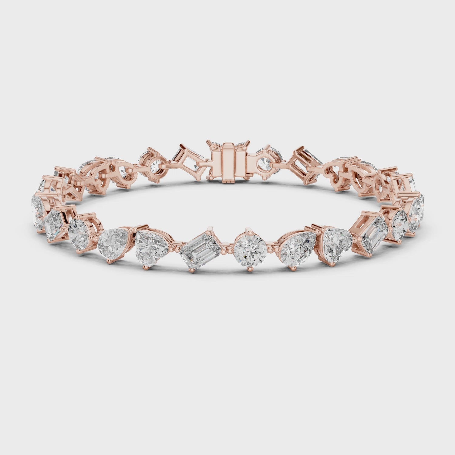 Rose gold designer bracelet 360 spin showcasing premium craftsmanship
