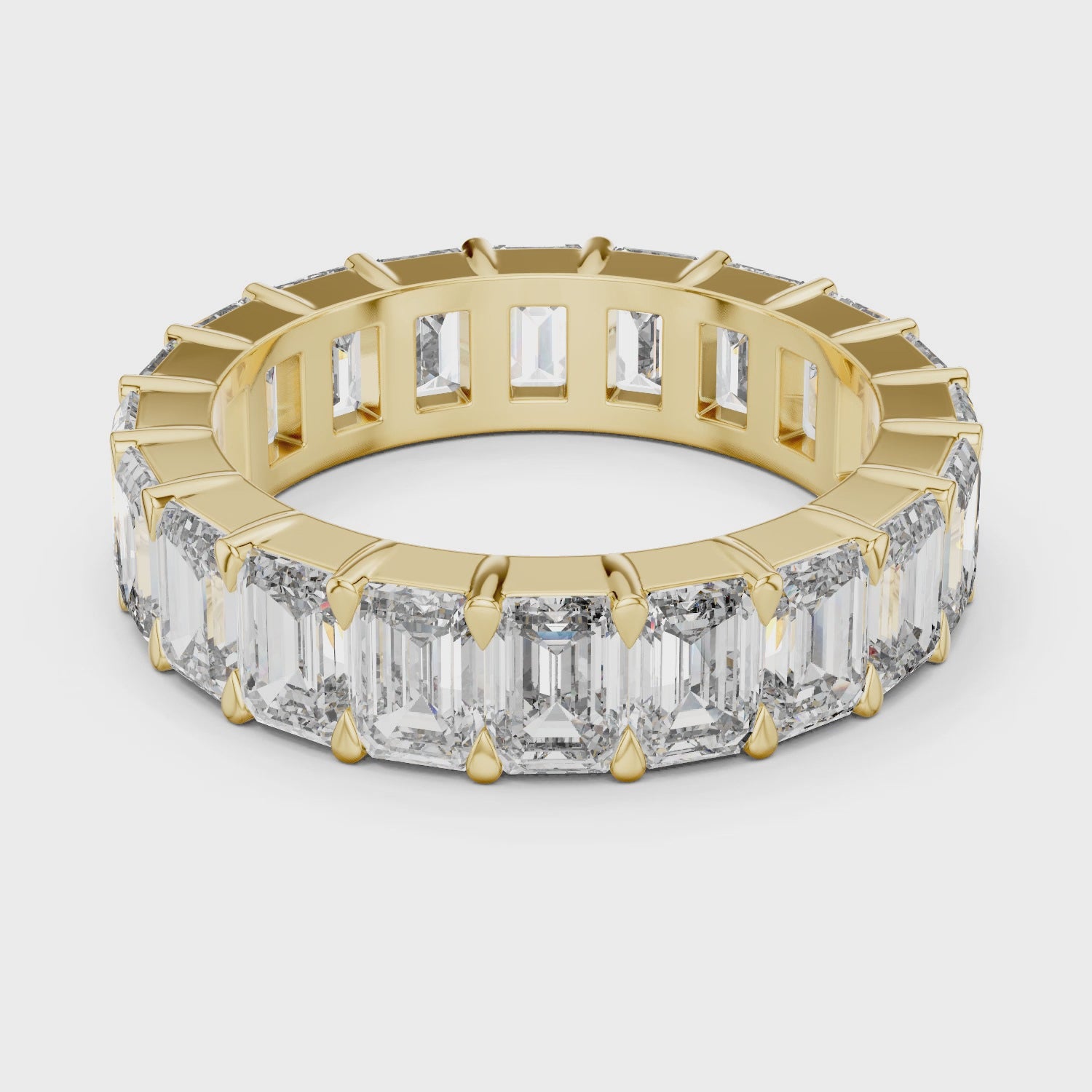 Emerald Cut Eternity Band