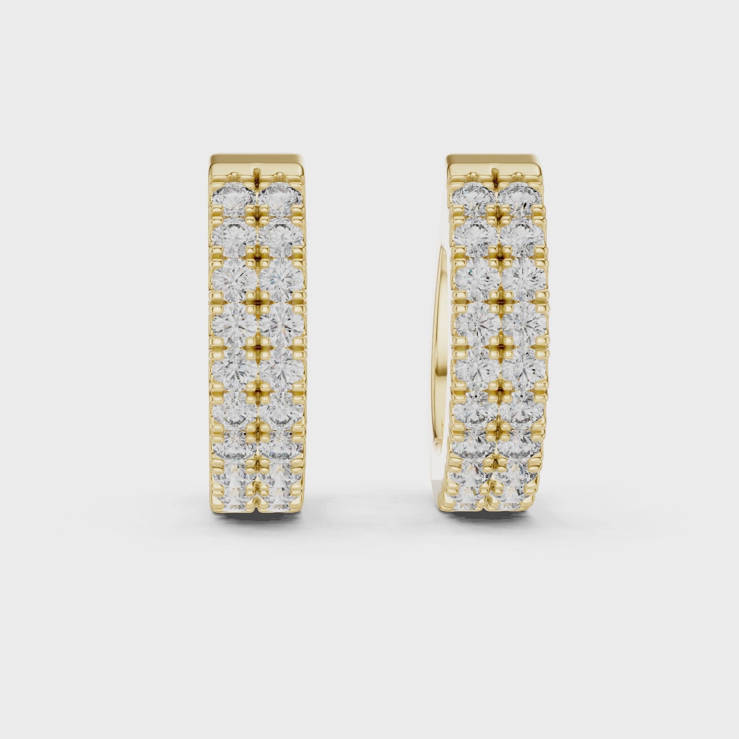 Diamond Huggie Hoop Earrings