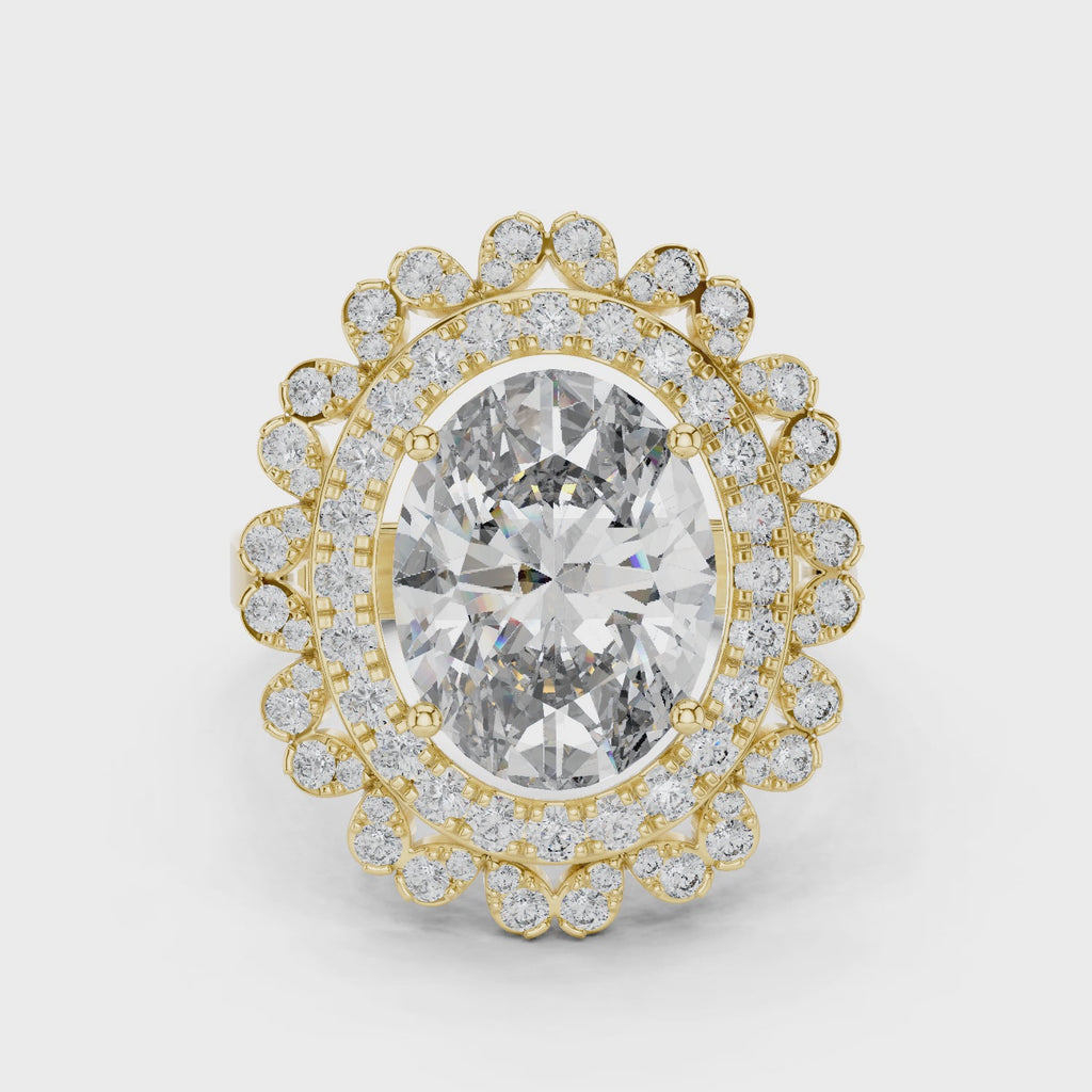 Royal Oval Halo Ring