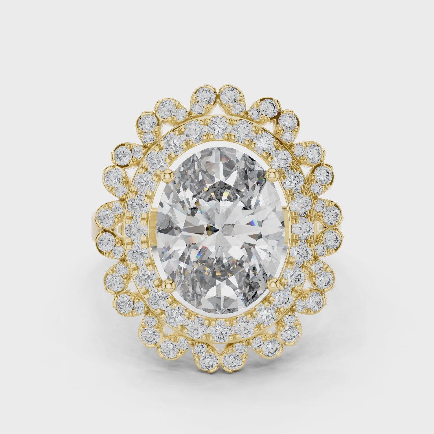 Royal Oval Halo Ring